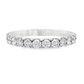 14K White gold band set with round brilliant diamonds. Item J38749 - ABC Jewelry Co.