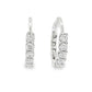 14K White gold diamond set oval hoop earrings. Item J38768 - ABC Jewelry Co.