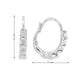 14K White gold diamond set oval hoop earrings. Item J38768 - ABC Jewelry Co.