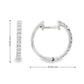 14K White gold hoop earrings set with round brilliant diamonds. Item number J38778 - ABC Jewelry Co.