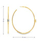 14K Yellow Gold - Hoop Earrings Set With LAB GROWN Diamonds - J38829
