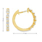 18K Yellow Gold - Diamond Set Hoop Earrings - J38844