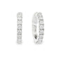 18K White gold diamond set huggies. Item J38848 - ABC Jewelry Co. 