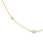 18K Yellow gold necklace with bezel set round brilliant diamonds set along the chain. Item J38856 - ABC Jewelry Co. 