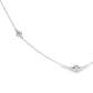 18K White gold necklace with bezel set diamonds bezel set along the chain. Item J38857 - ABC Jewelry Co. 