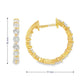 18K Yellow Gold - Diamond Set Hoop Earrings - J38919
