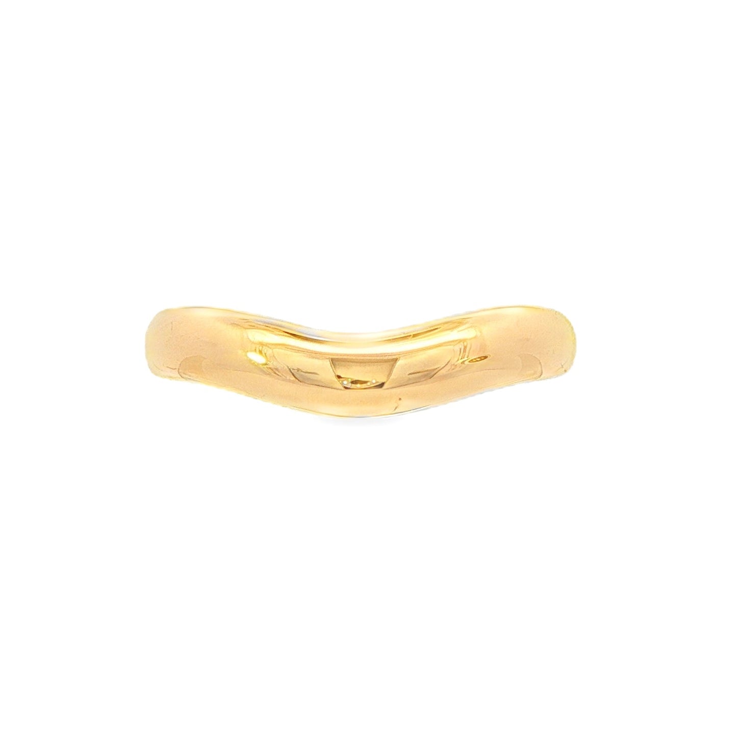 14K Yellow gold curved band. Item J39084 - ABC Jewelry Co. 