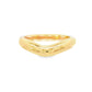 14K Yellow gold curved band. Item J39084 - ABC Jewelry Co. 