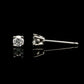 14K White gold stud earrings set with round brilliant diamonds. Item J39014 - ABC Jewelry Co. 