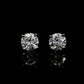 14K White gold stud earrings set with round brilliant diamonds. Item J39016 - ABC Jewelry Co. 