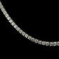 14K White gold tennis necklace set with round brilliant diamonds. Item J39048 - ABC Jewelry