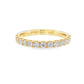 14K Yellow gold band set with round brilliant diamonds. Item J39109 - ABC Jewelry Co. 