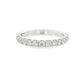 14K White gold band set with round brilliant diamonds. Item J39111 - ABC Jewelry Co. 