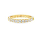 14K Yellow gold band set with round brilliant diamonds. Item J39113 - ABC Jewelry Co.