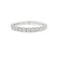 14K White gold band set with round brilliant diamonds. Item J39115 - ABC Jewelry Co.