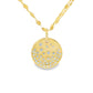 14K Yellow gold pendant set with round brilliant diamonds. Item J39217 - ABC Jewelry Co. 