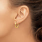 14K Yellow Gold Polished Hoop Earrings - J37892