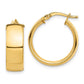 14K Yellow Gold High Polished Hoop Earrings - J37894