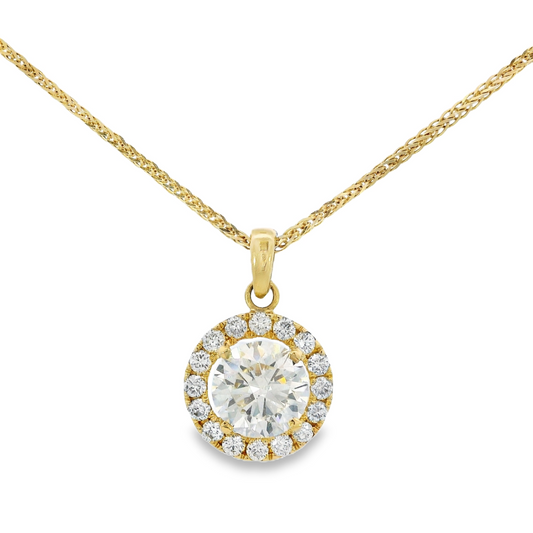 18K Yellow Gold - Diamond Pendant - J37551