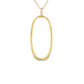 14K Yellow gold necklace and oval pendant with diamond set bail. Item J35007 - ABC Jewelry Co