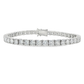 14K White gold tennis bracelet set with round brilliant diamonds. Item J38985 - ABC Jewelry Co
