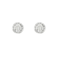 18K White gold stud earrings set with round brilliant diamonds. Item J37480 - ABC Jewelry Co.