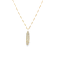 14K Yellow gold pavé diamond bar necklace. Item J38765 - ABC Jewelry Co