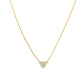 14K Yellow gold necklace with bezel set diamond. Item J37514 - ABC Jewelry 