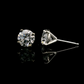 14K White gold studs set with round brilliant diamonds. Item J38143 - ABC Jewelry Co. 