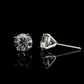 14K White gold studs set with round brilliant diamonds. Item J38705 - ABC Jewelry Co. 