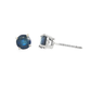 14K White Gold - Sapphire Stud Earrings - J37906