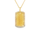 14K Yellow Gold - Diamond Doves Pendant Necklace - J35010
