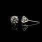 14K White gold stud earrings set with round brilliant diamonds. Item J37810 - ABC Jewelry Co.