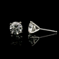 14K White gold stud earrings set with round brilliant diamonds. Item J37811 - ABC Jewelry Co.