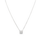 14K White gold solitaire necklace with cushion cut diamond, item number J37013 - ABC Jewelry Co