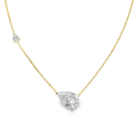 14K Yellow Gold - Lab Grown Diamond Necklace - J37226