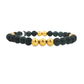 14K Yellow gold and black onyx bracelet. Item J37139 - ABC Jewelry Co. 