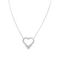 18K White gold heart pendant set with round brilliant diamonds - ABC Jewelry 