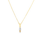 14K Yellow gold necklace with a paper clip chain and bar pendant set with a lozenge cut diamond. Item J37438 - ABC Jewelry Co. 