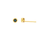 14K Yellow gold bezel set blue sapphire stud earrings. Item 3595 - ABC Jewelry Co. 