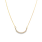 18K Yellow gold necklace with curved diamond bar. Item J34410 - ABC Jewelry Co.