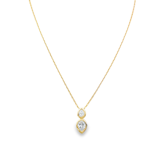 14K Yellow Gold - Diamond Necklace - J37644