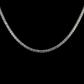 14K White gold tennis necklace set with round brilliant diamonds. Item J39048 - ABC Jewelry