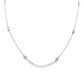18K White gold necklace with bezel set diamonds bezel set along the chain. Item J38857 - ABC Jewelry Co. 