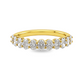 14K Yellow Gold - Oval Diamond Band