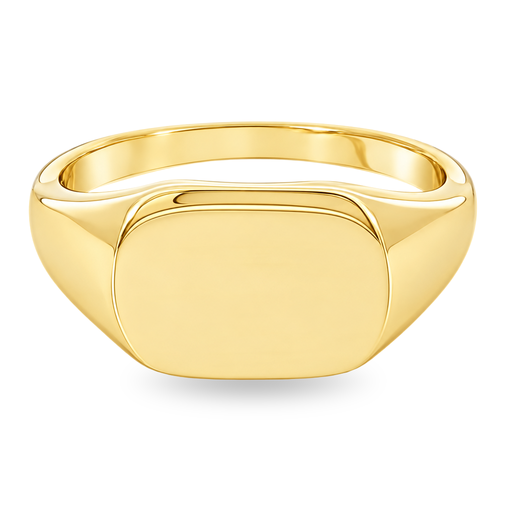 14K Yellow Gold - Signet Ring - J36509