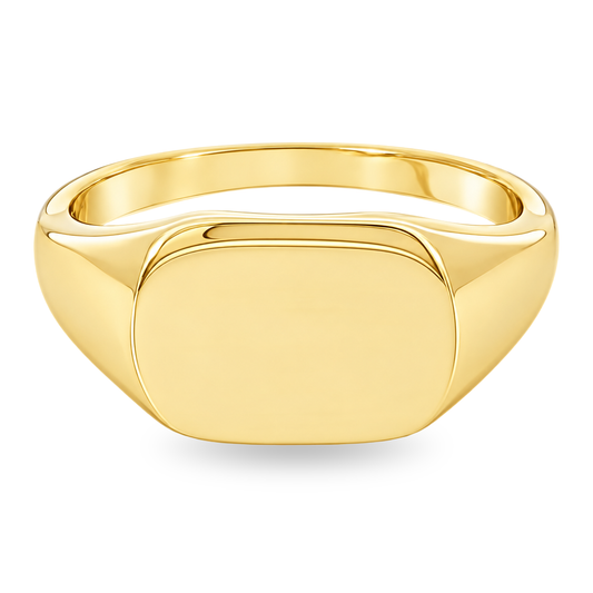 14K Yellow Gold - Signet Ring - J36509