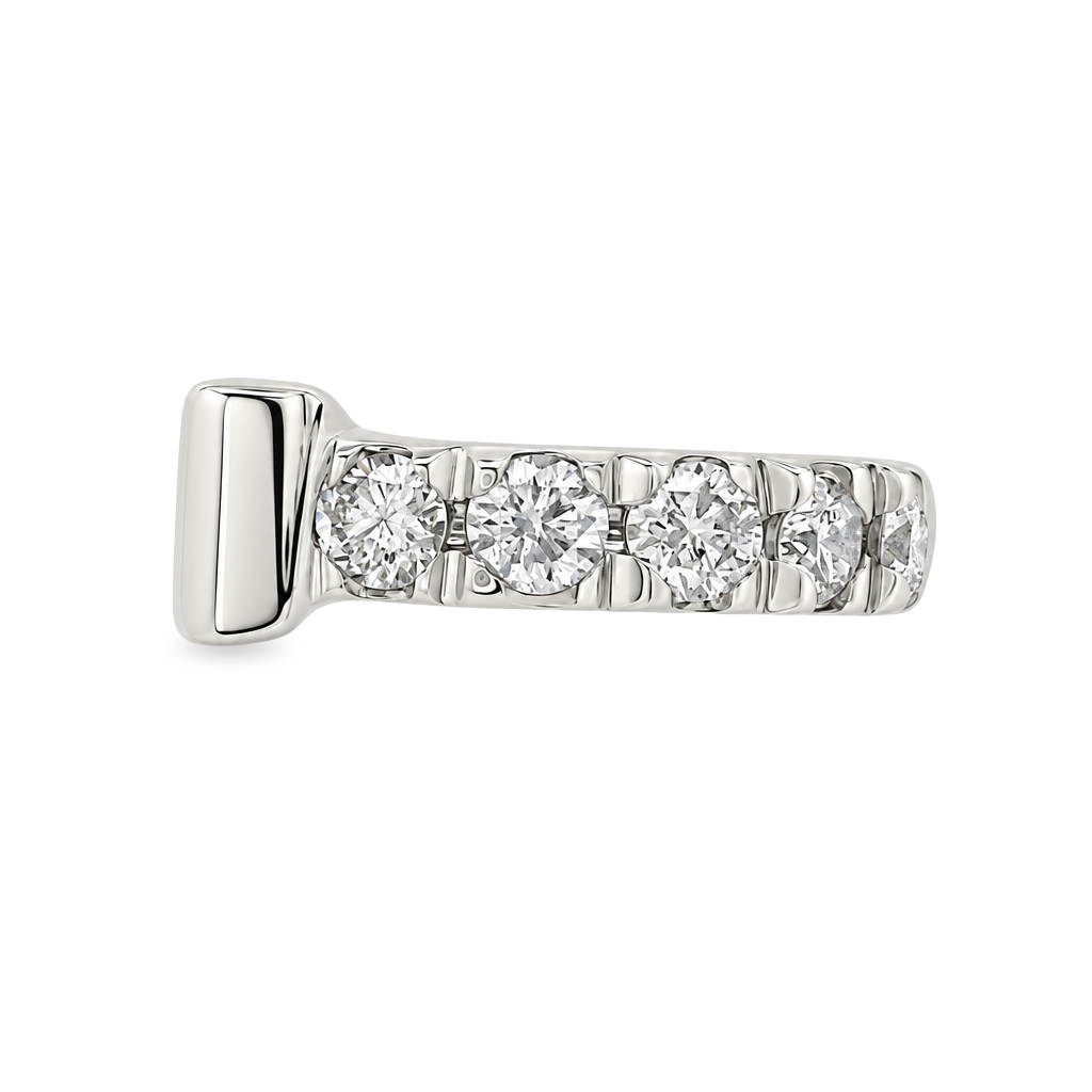 14K White Gold - Diamond Ear Cuff