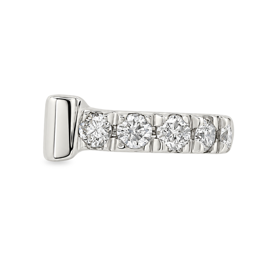 14K White Gold - Diamond Ear Cuff