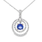 14K White Gold - Tanzanite & Diamond Pendant - J33118